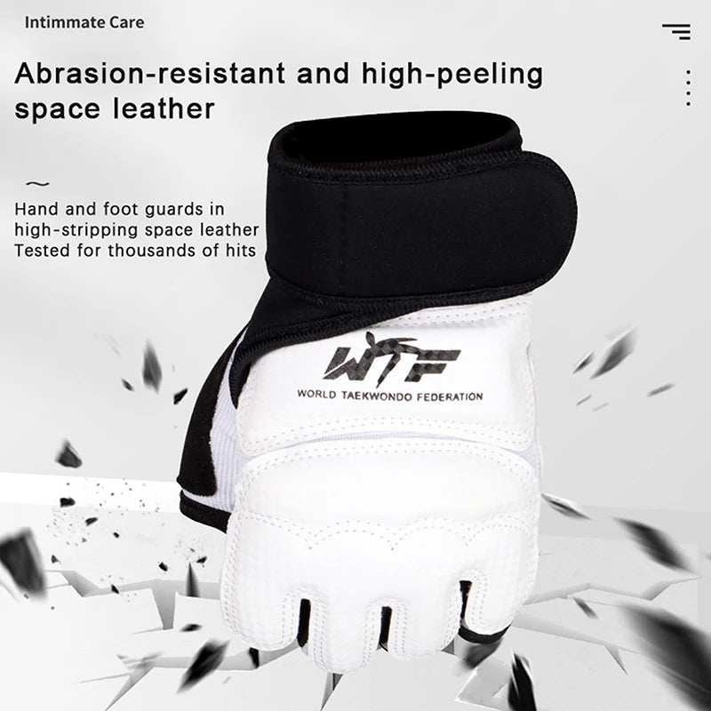 Gants en cuir pour taekwondo, sparring, karaté, protège-chevilles, équipement de protection, boxe, arts martiaux, protège-mains