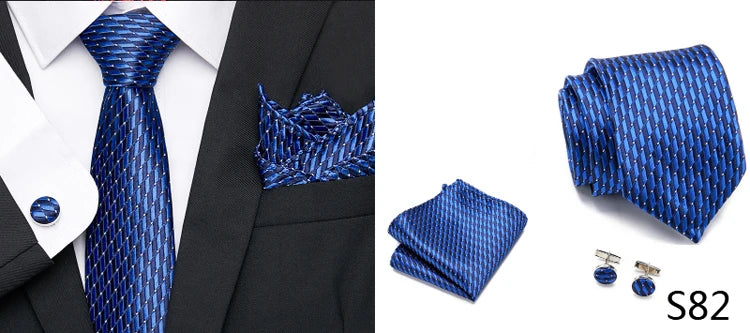 Newest style Green Tie For Men Holiday Present Tie Pocket Squares Set Necktie Striped Wedding Accessories Man