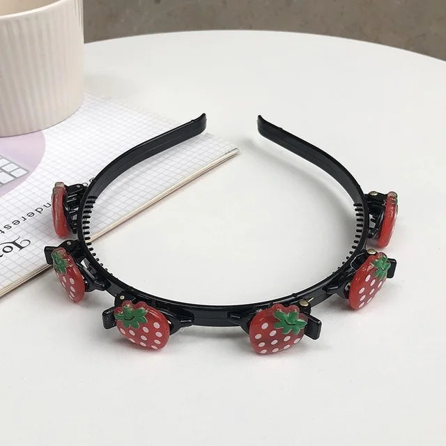 Braided Hair Bands for Girls Hair Hoop Headwear Female Flower Love Fruit Headwear Women New Fashion Hair Accessories