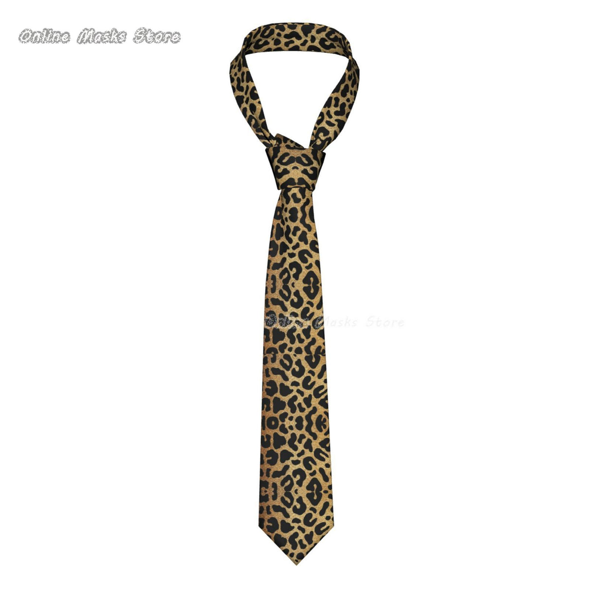 Cravates léopard pour hommes, soie et polyester, étroites, 8 cm, motif tigre, pour costumes, accessoires, fête de mariage, cosplay