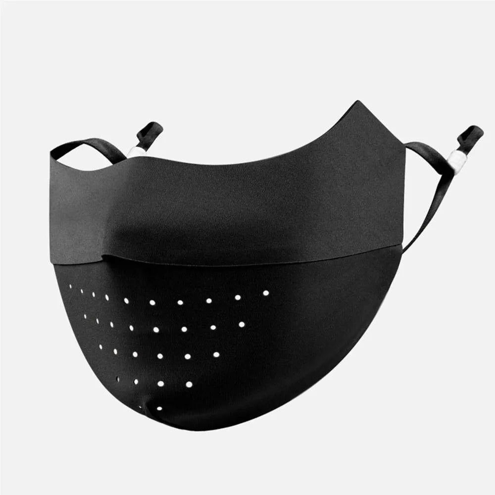 Masque facial en soie glacée, protection UV, été, réglable, respirant, pour hommes et femmes, course à pied, cyclisme, sport