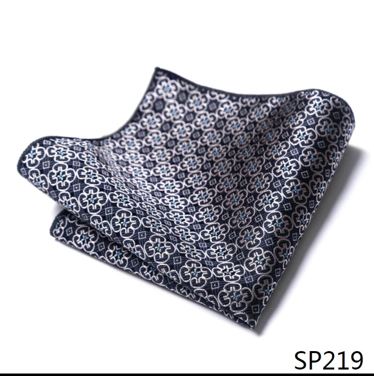 Vangise Brand Newest style Silk Hanky Man Floral Gray Fit Business lover's day Pocket Square Handkerchiefs