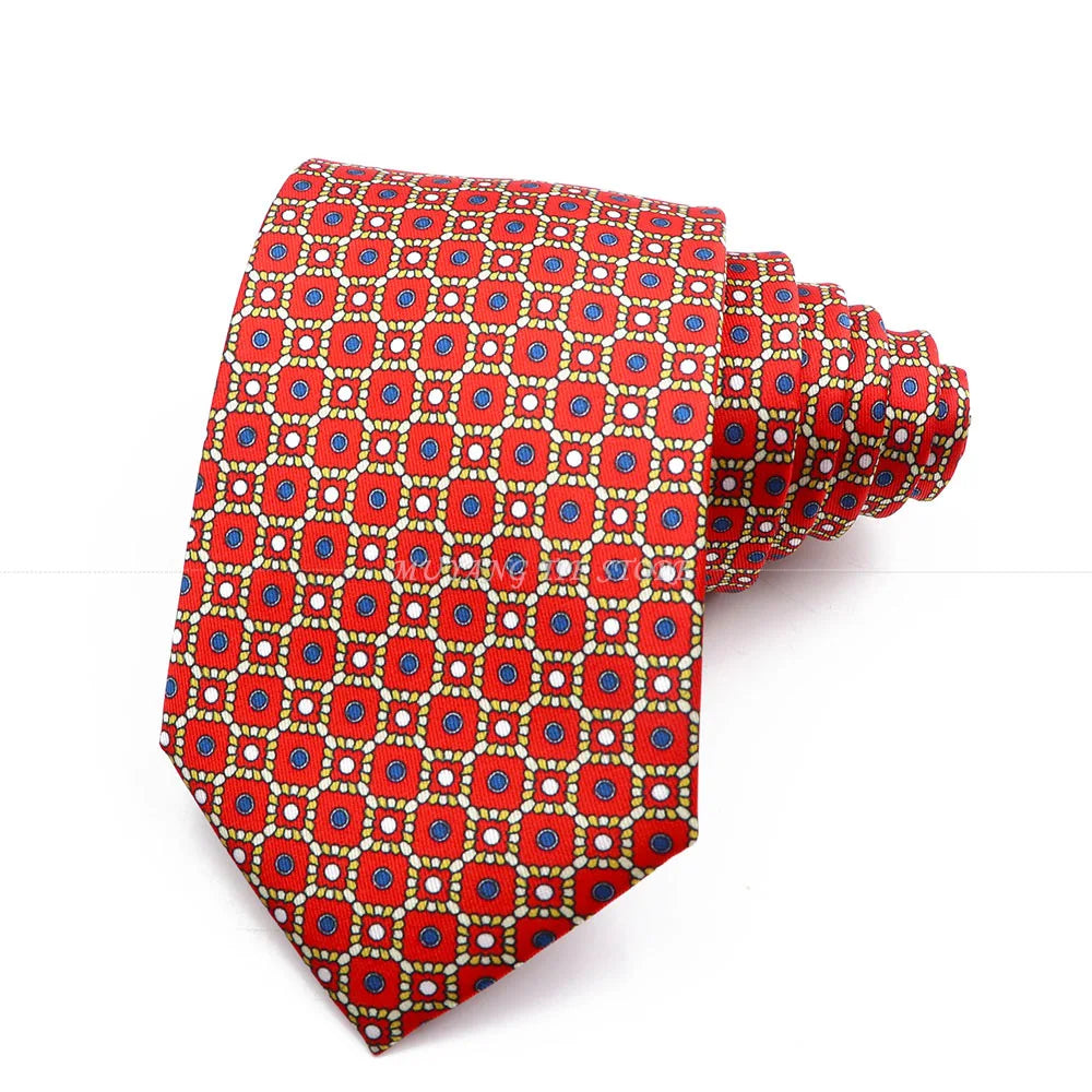 Cravate de luxe en soie imprimée fine de 7 cm pour homme, accessoire classique pour le bureau, les loisirs, les costumes et les fêtes de mariage