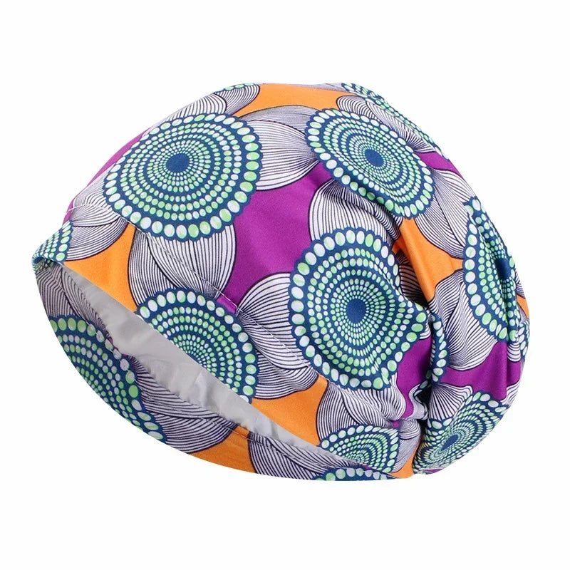Bonnet de nuit unisexe doublé en satin pour femme et homme, bonnet de nuit ample pour soins capillaires, bonnet anti-chute, bonnet de nuit, couvre-chef