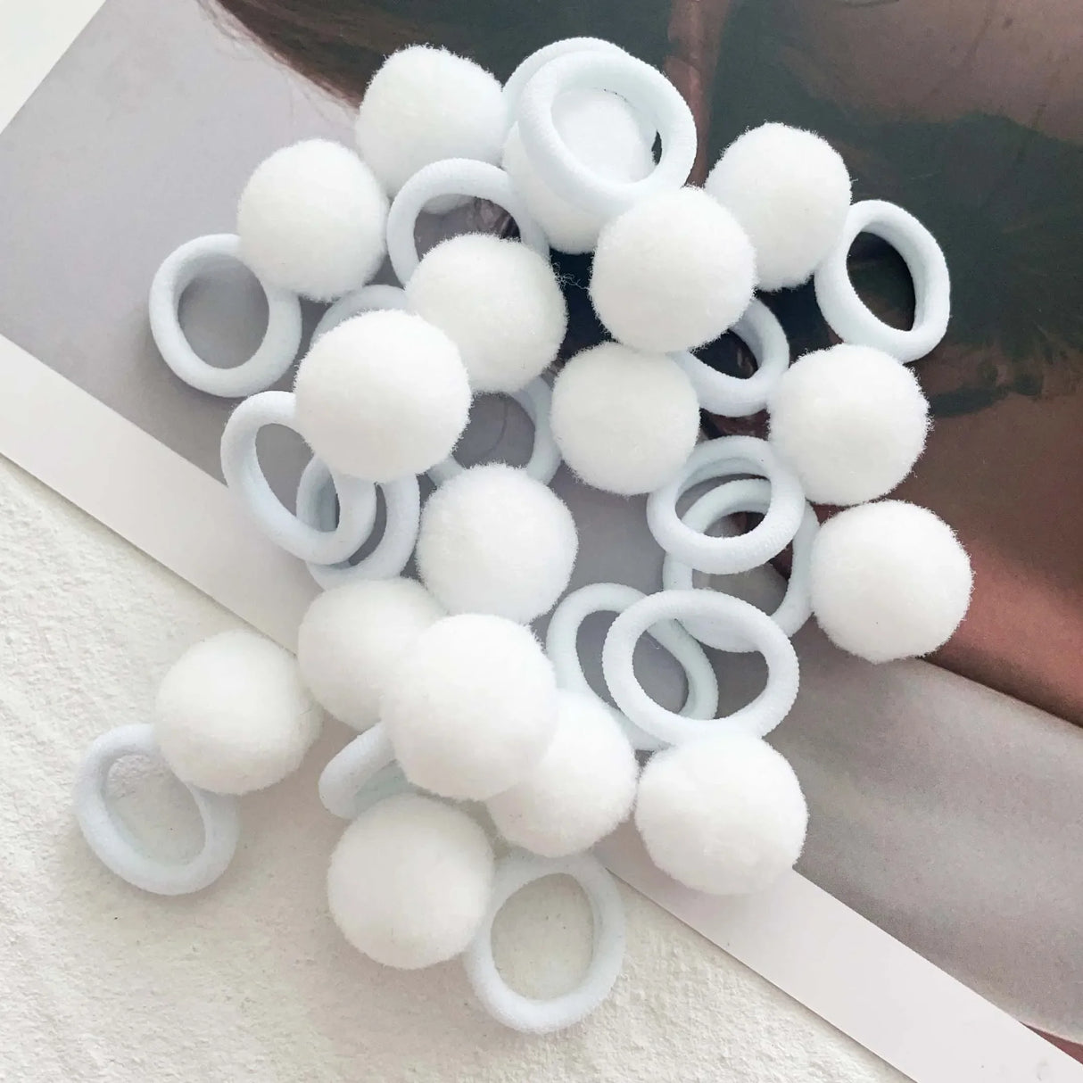Lot de 10 élastiques à cheveux pour enfants, en peluche, en caoutchouc, pour filles, bonbons, chouchous, accessoires pour cheveux de bébé