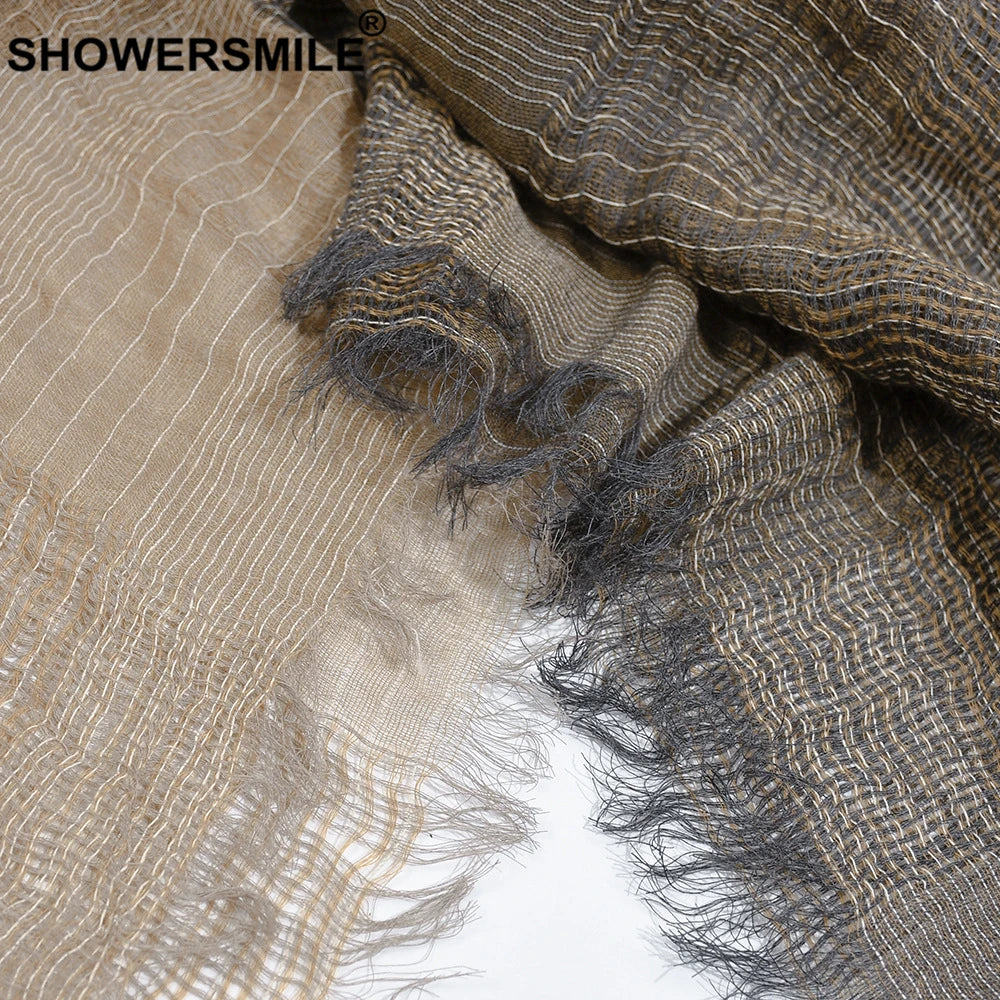 SHOWERSMILE Schal Herren Herbst Winter Britischer Stil Herrenschals Patchwork Khaki Schwarz Grau Navy Männlicher Schal 180cm * 110cm