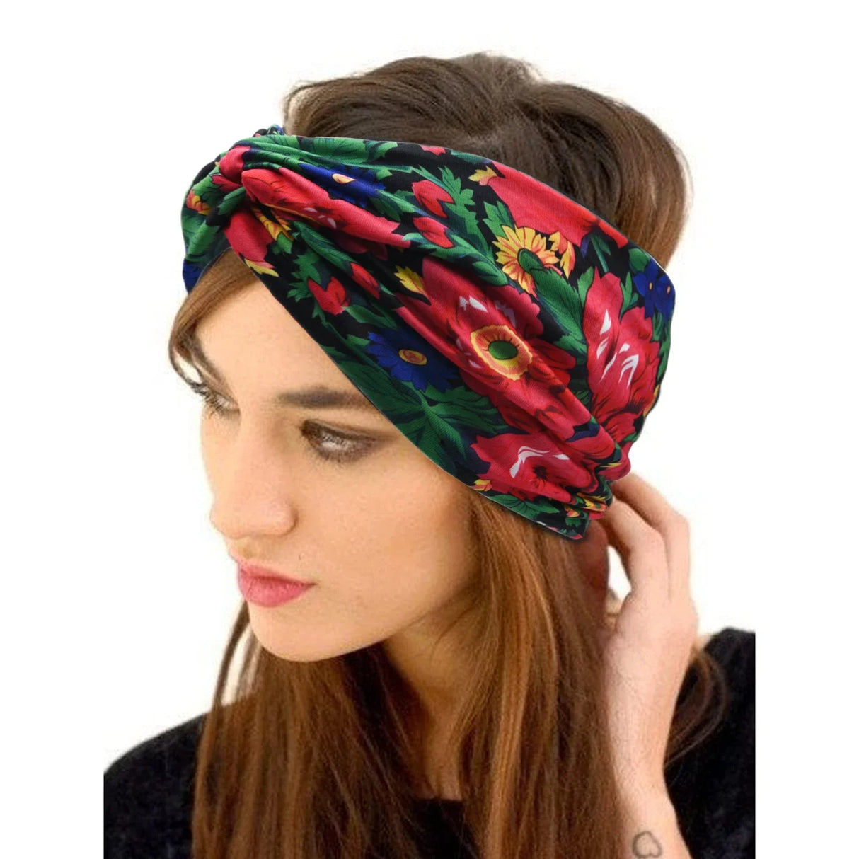 Printed Wide Elastic Headband Pilates Yoga Running Cycling Hairband Turban Makeup Hair Hoop Makeup Headwrap for Women Girl