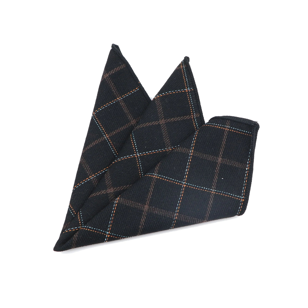 Klassisches Einstecktuch aus Baumwolle mit Karomuster und Streifen, 24 cm, Taschentücher, braun, für Anzug, Party, Alltag, Smoking, Geschenk, Accessoire für den Mann