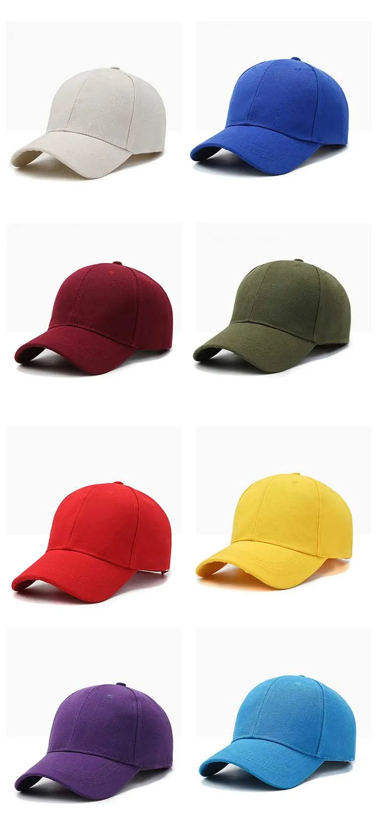 Casquette unisexe décontractée, unie, ajustable, à rabat, style hip-hop, pour homme et femme