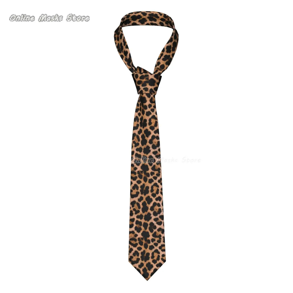 Cravates léopard pour hommes, soie et polyester, étroites, 8 cm, motif tigre, pour costumes, accessoires, fête de mariage, cosplay
