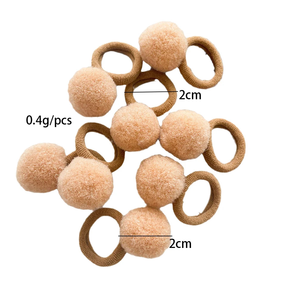 Lot de 10 élastiques à cheveux pour enfants, en peluche, en caoutchouc, pour filles, bonbons, chouchous, accessoires pour cheveux de bébé
