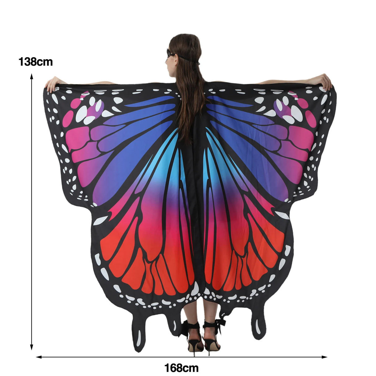 Mode Schmetterling Flügel Polyester Strand Handtuch Cape Schal Frauen Weihnachten Halloween Geschenk Sommer Gedruckt Handtuch Mode Dame Kleidung
