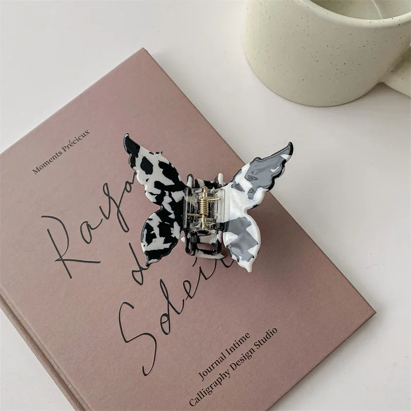 1PC French Butterfly Clip Mermaid Hair Clip Acetic Acid Hair Clip Retro Back of Head Hair Accessories Hairpin.