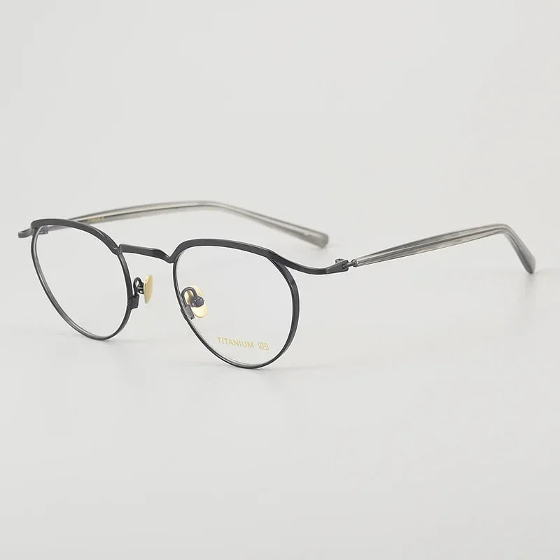 Top Quality Acetate Titanium Optical Glasses Frame Luxury Vintage Computer Eyeglasses Designer Ultra-Light Eyewear