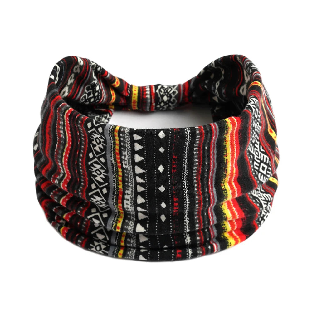 Women Hair Bands Headband Bohemian Sports Run Bandage Elastic Girl Wide Headband Print Wide Headwrap Headpiece Hairband Ladies