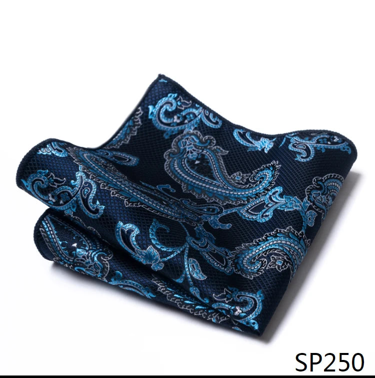 Vangise Brand Newest style Silk Hanky Man Floral Gray Fit Business lover's day Pocket Square Handkerchiefs
