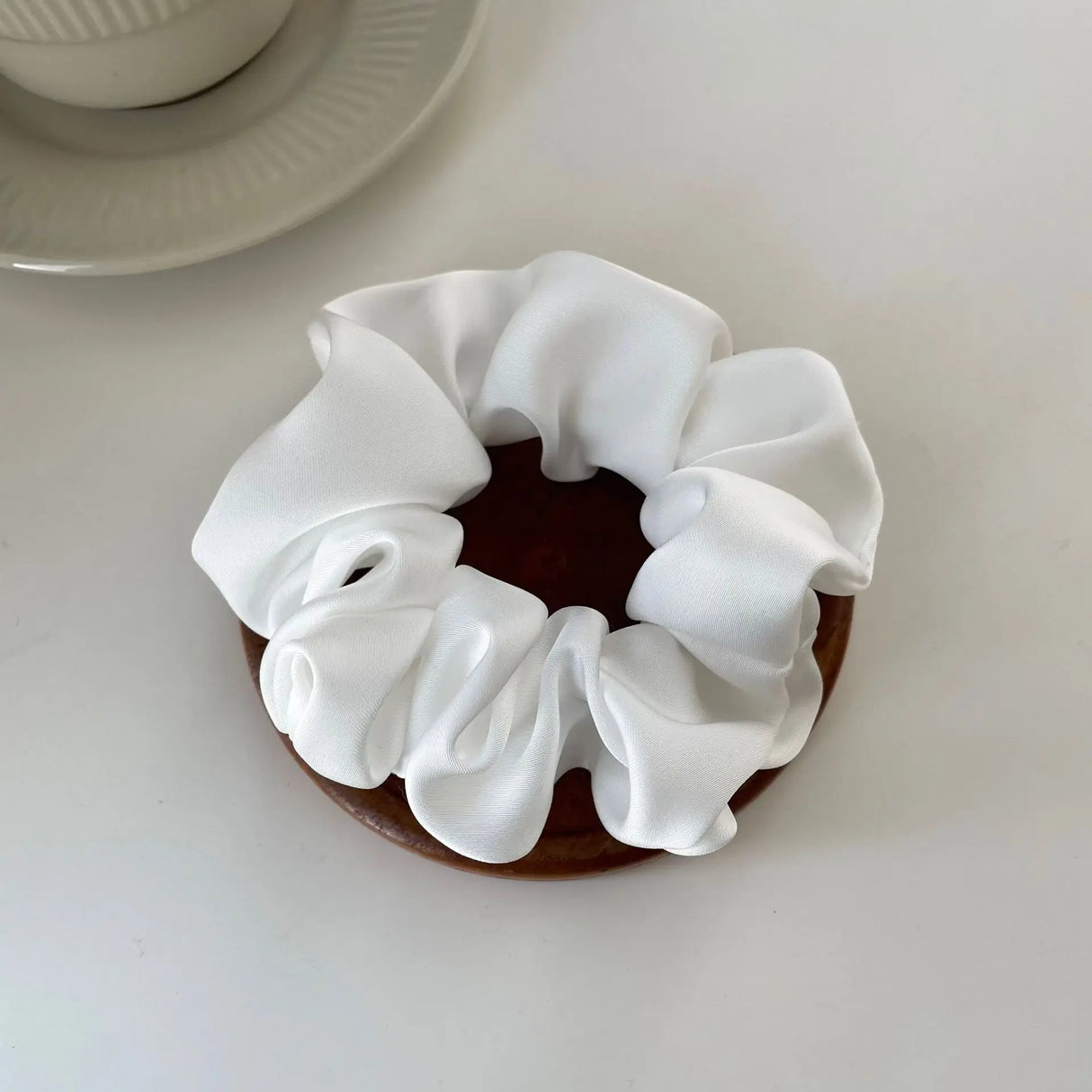 Silk Scrunchie Elastic Hair Bands Solid Color Women Girls Headwear Fashion Headband Ponytail Holder Hair Accessories