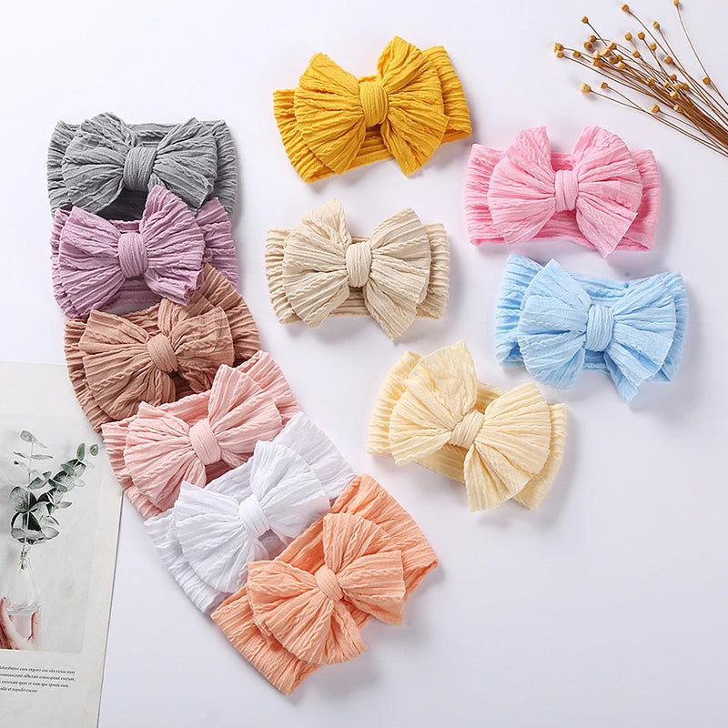 Baby Girl Bows Headband Newborn Turban Hairbands Kids Red Head Band Outdoor Toddler Children HeadWrap Hair Accessories