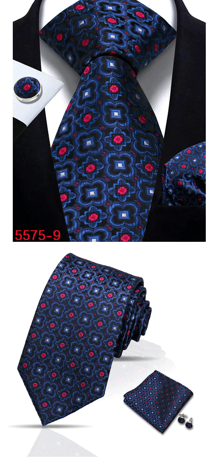Cravate homme Paisley Jacquard tissé 8 cm formelle affaires mariage cravate poche carré ensemble costume cravate haute qualité fait main Gravata