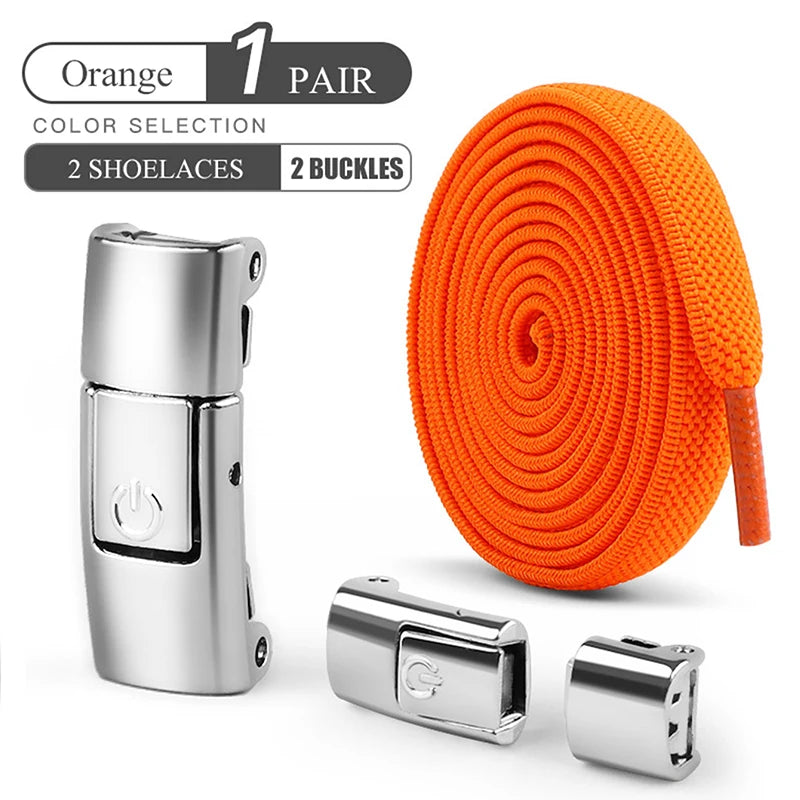 Lacets élastiques sans nœuds pour chaussures de sport, 8 mm, plats et larges, pour enfants et adultes