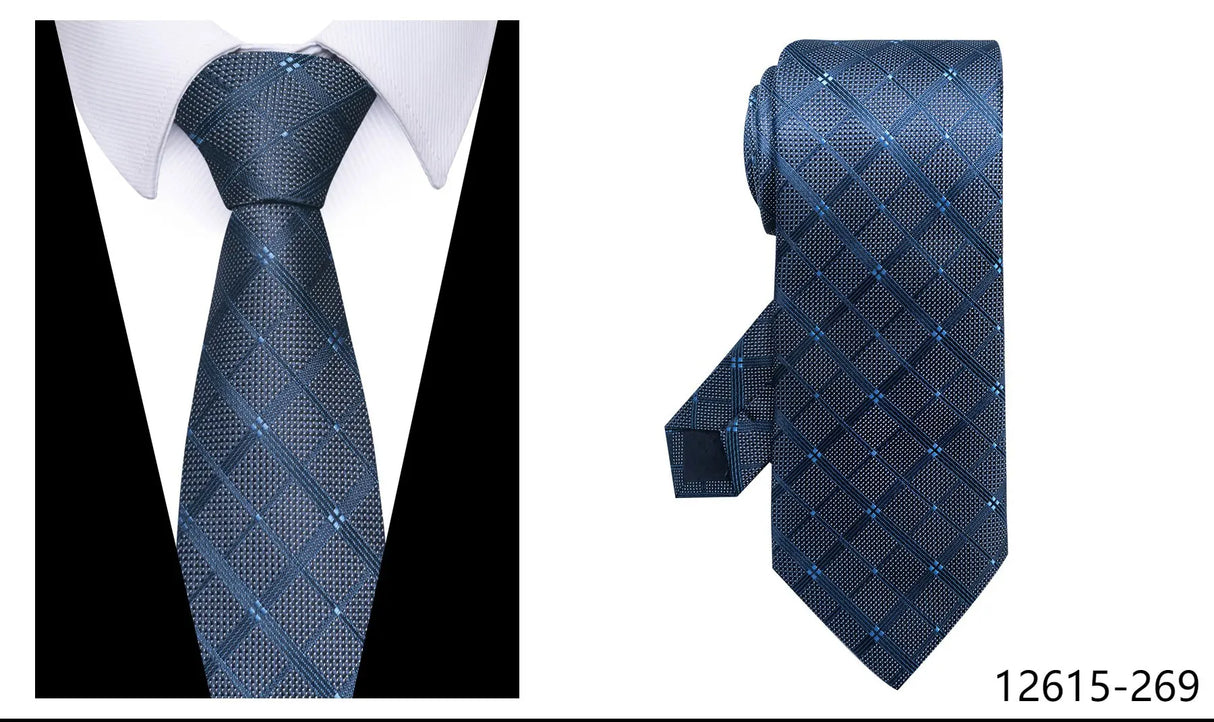 100% Silk Brand Purple Tie Men Necktie High Quality Mix Colors Silk 7.5 cm Gravatas Accessories Wedding April Fool's Day
