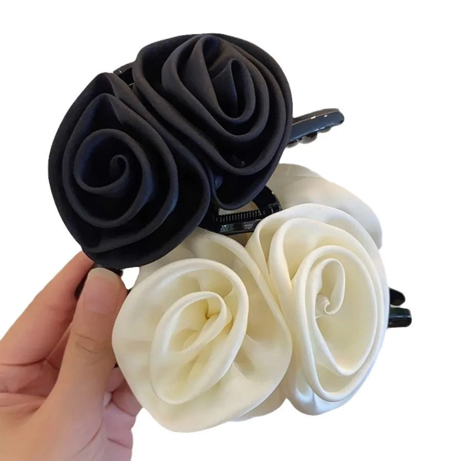 13cm Rose Shark Clip Large hair claw Elegant High-Grade Hair Accessories Pinzas Para El Cabello Заколка Для Волос