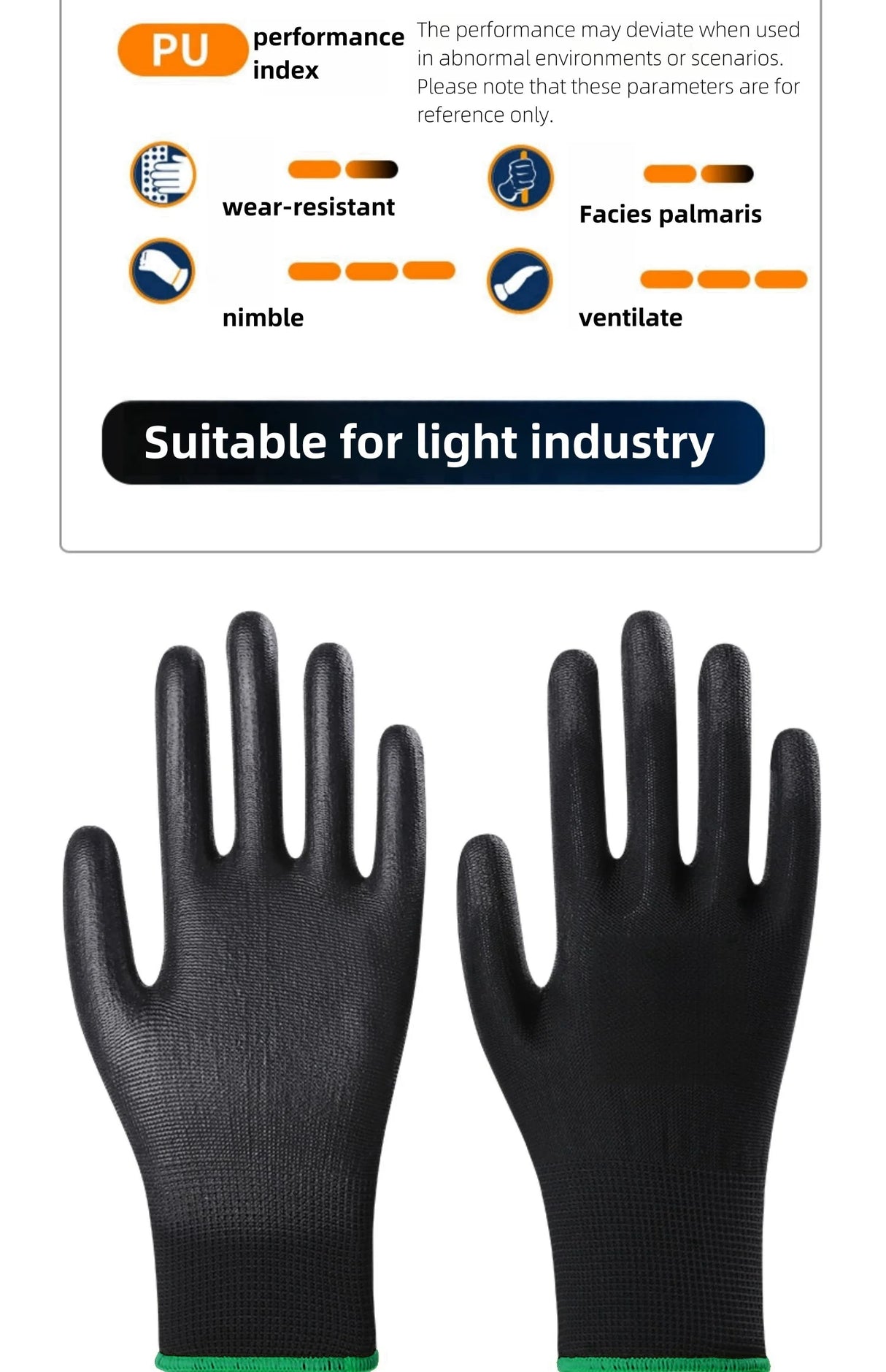 10 pares de guantes de seguridad duraderos: antideslizantes, resistentes al desgaste y con protección ESD para jardinería y carpintería.
