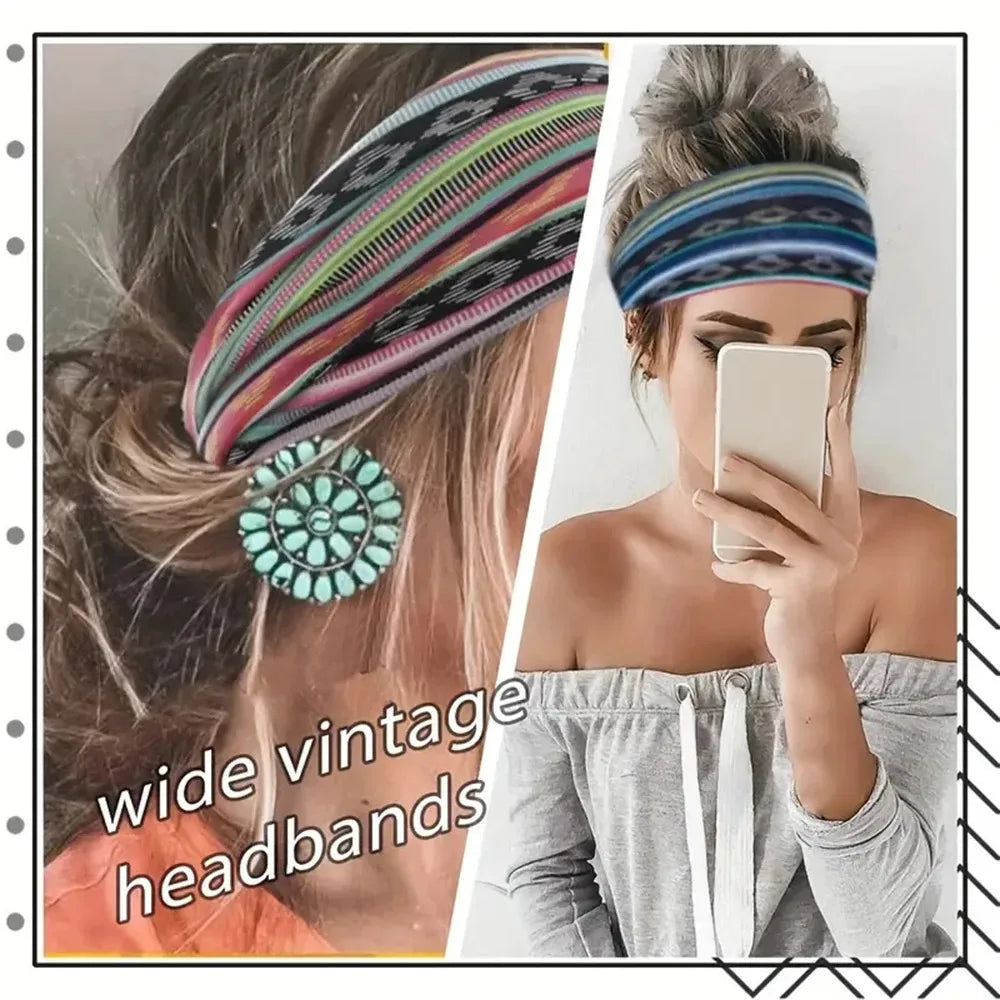 Fashion Yoga Hair Bands Headbands for Women Extra Large Turban Workout Headband Boho Twisted Thick Hair Accessories