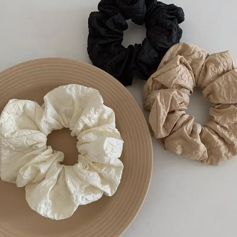 Chouchous élastiques pour cheveux pour femmes coréennes, couleur café, blanc, noir, pour filles et enfants, accessoires pour queue de cheval