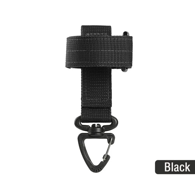 Mountaineering Buckle Outdoor Keychain Gear Clip Keeper Pouch Belt Keychain Gloves Rope Holder Military Hook Camping