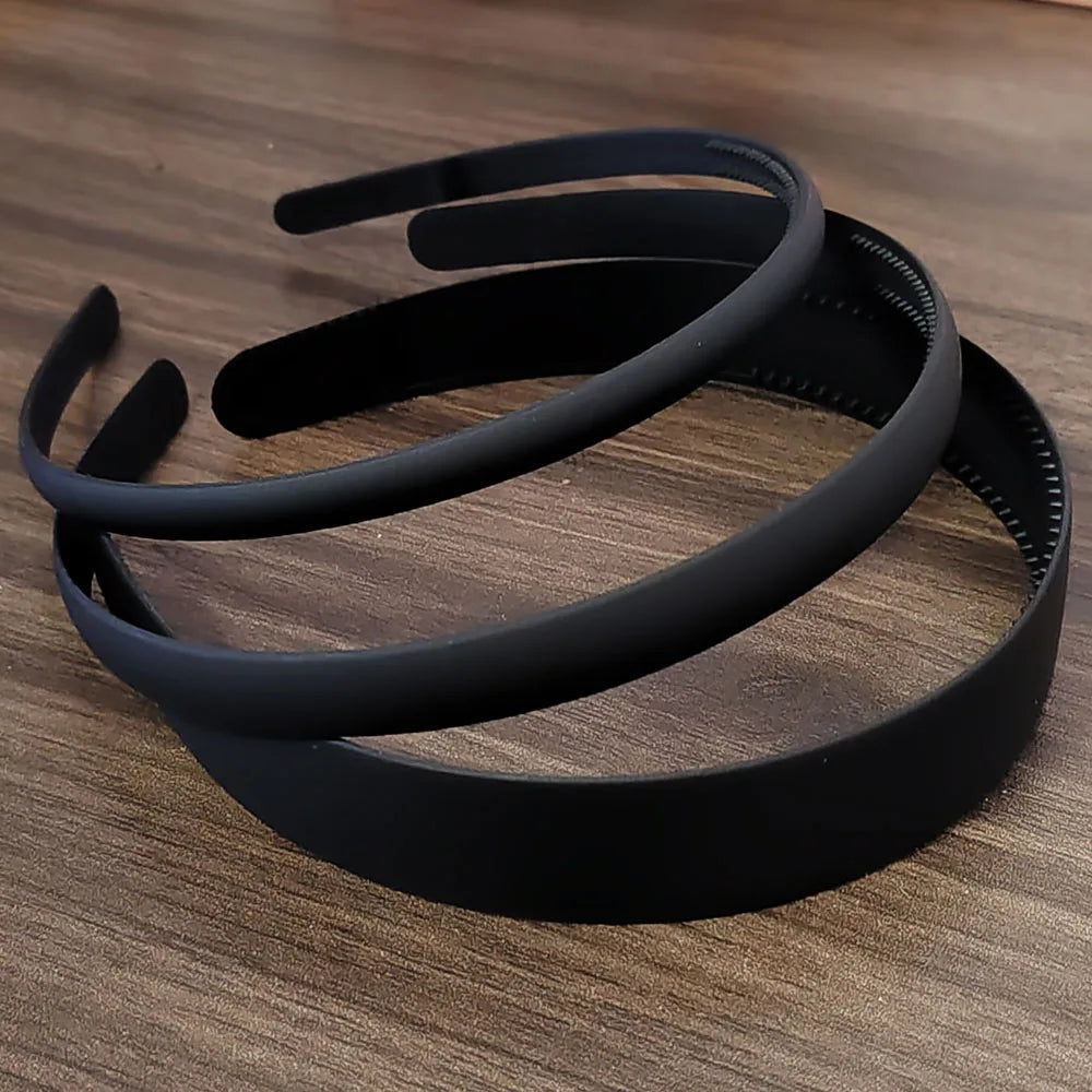 3pc European and American Black Khakistyle Hairbands Headbands for Women Girls Men Sport Washface Korean Hair Accessories Tool