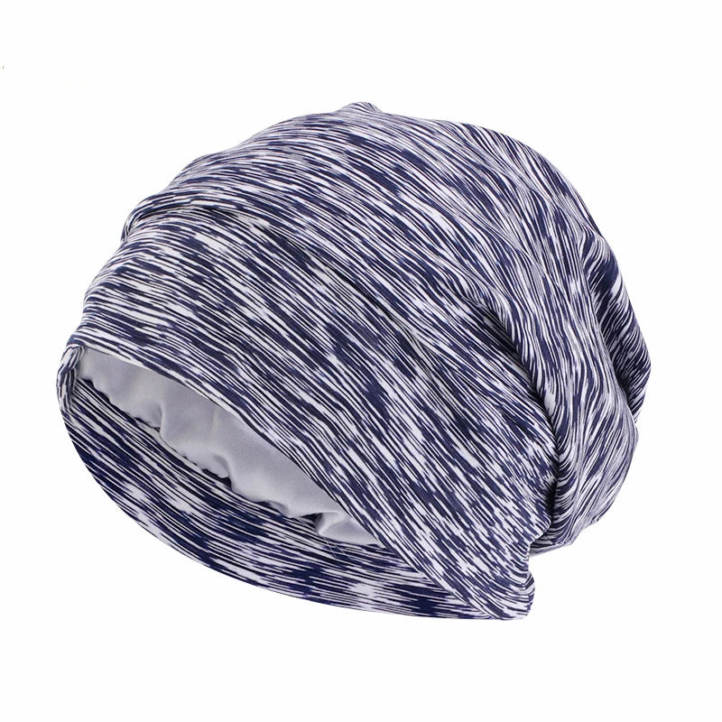 Bonnet de nuit unisexe doublé en satin pour femme et homme, bonnet de nuit ample pour soins capillaires, bonnet anti-chute, bonnet de nuit, couvre-chef