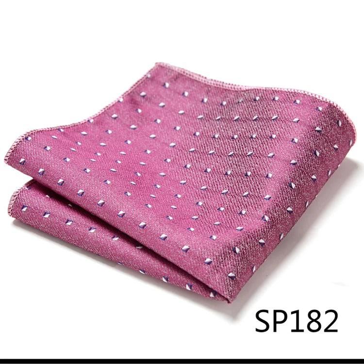 Pocket Square Handkerchief Nice Handmade Woven 100% Silk Hanky Pocket Square Printed hombre Pink Office Clothing accessories