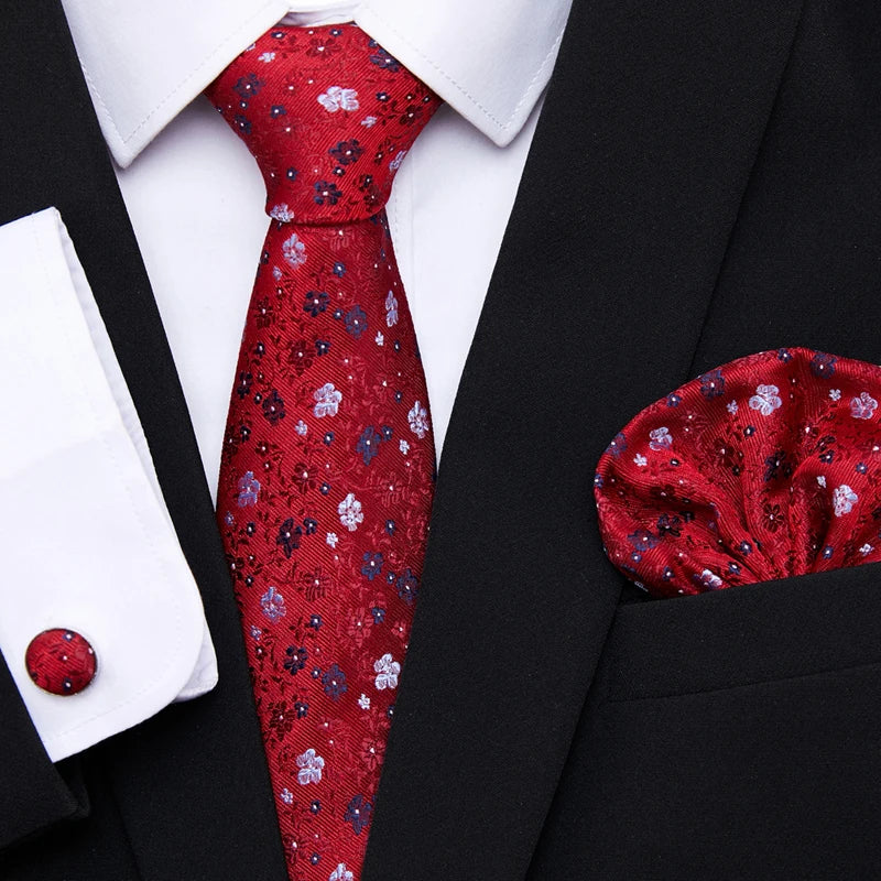 Newest style Green Tie For Men Holiday Present Tie Pocket Squares Set Necktie Striped Wedding Accessories Man