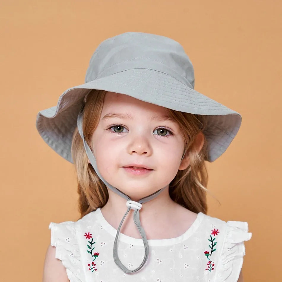 Newborn Baby Hats Boys Girls Panama Summer Kids Sun Hat Infant Beach Fisherman Bucket Hat Children Breathable Outdoor Hats