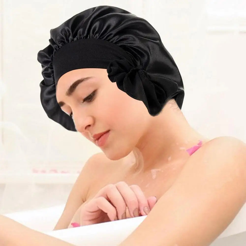 Bonnet de nuit en satin pour femme et homme, bonnet de nuit unisexe, bonnet de douche