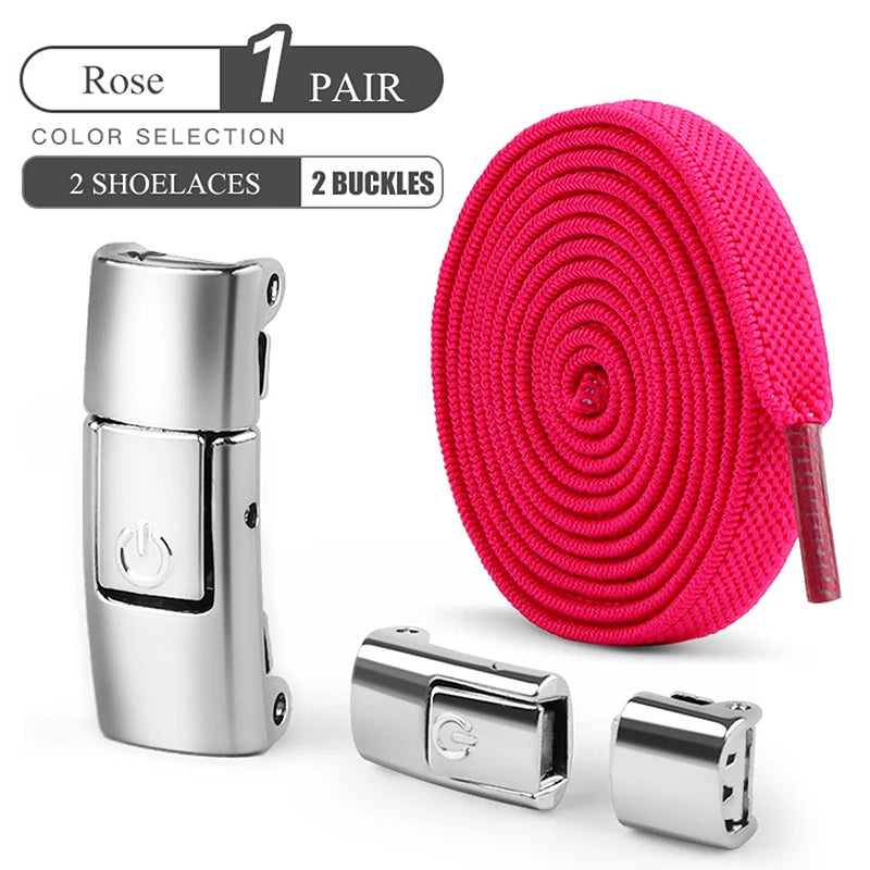 Lacets élastiques sans nœuds pour chaussures de sport, 8 mm, plats et larges, pour enfants et adultes