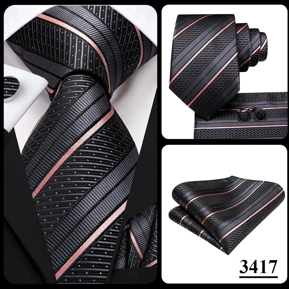 Hi-Tie – Cravate de mariage en soie violette unie à motif cachemire pour homme, ensemble de qualité avec boutons de manchette et mouchoir, cadeau tendance, livraison directe