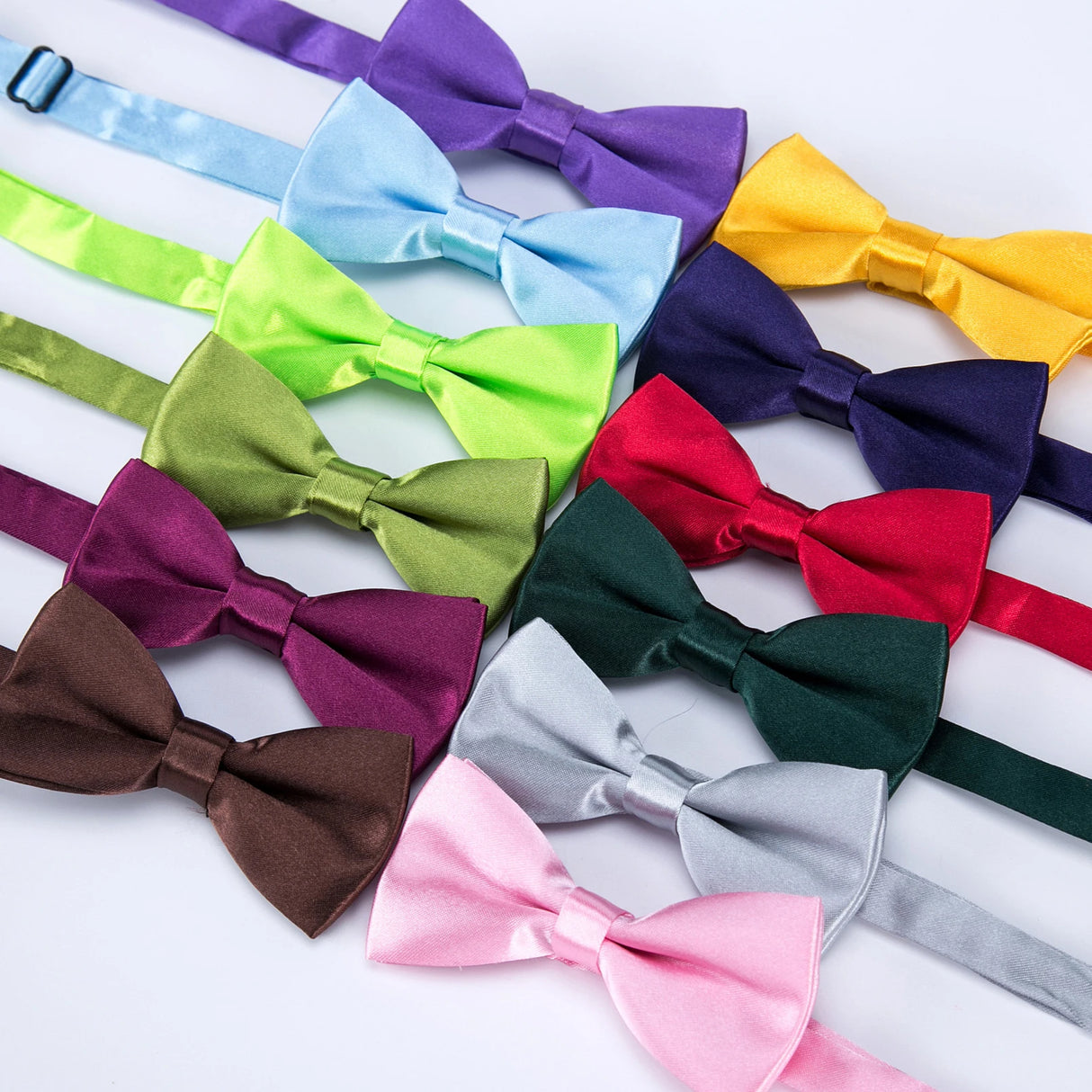 Fashion Kids Solid Color Bow Ties Imitation Silk Student Bowties Soft Black Red Butterfly Bowknot Wedding Party Cute Pet Cravat