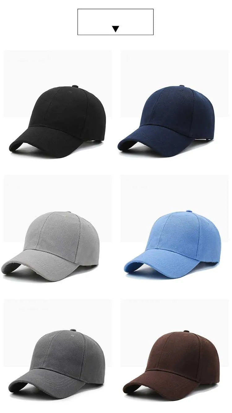 Casquette unisexe décontractée, unie, ajustable, à rabat, style hip-hop, pour homme et femme