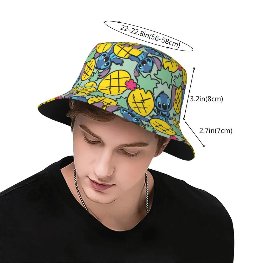 Bob unisexe Kawaii, accessoire de dessin animé amusant, chapeau bob pour la plage, couvre-chef léger