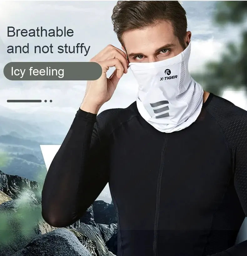 X-TIGER Masque de cyclisme absorbant la transpiration Respirant Pêche Entraînement Sport Foulard Cache-cou Bandana d'été