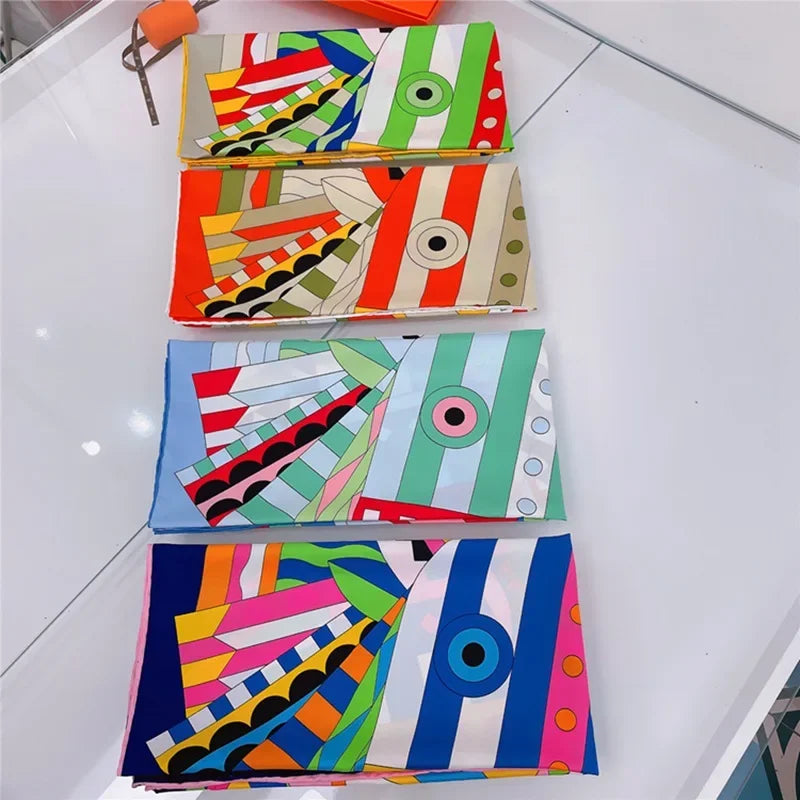 Brand Silk Scarves Colour Horse Silk Scarf Women Shawls Luxury Design Scarf Fashion Square Scarves Neckerchief