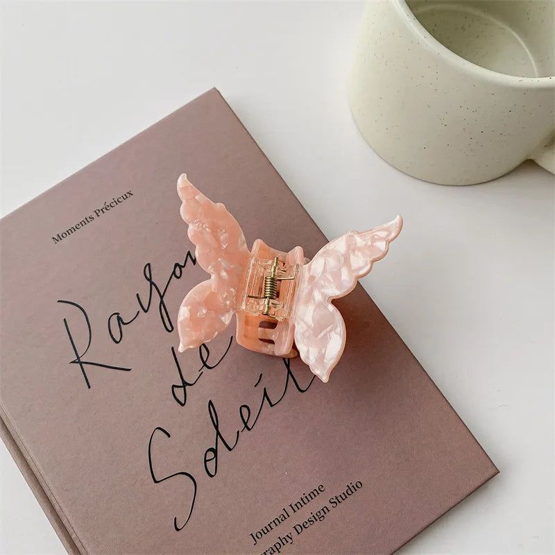1PC French Butterfly Clip Mermaid Hair Clip Acetic Acid Hair Clip Retro Back of Head Hair Accessories Hairpin.