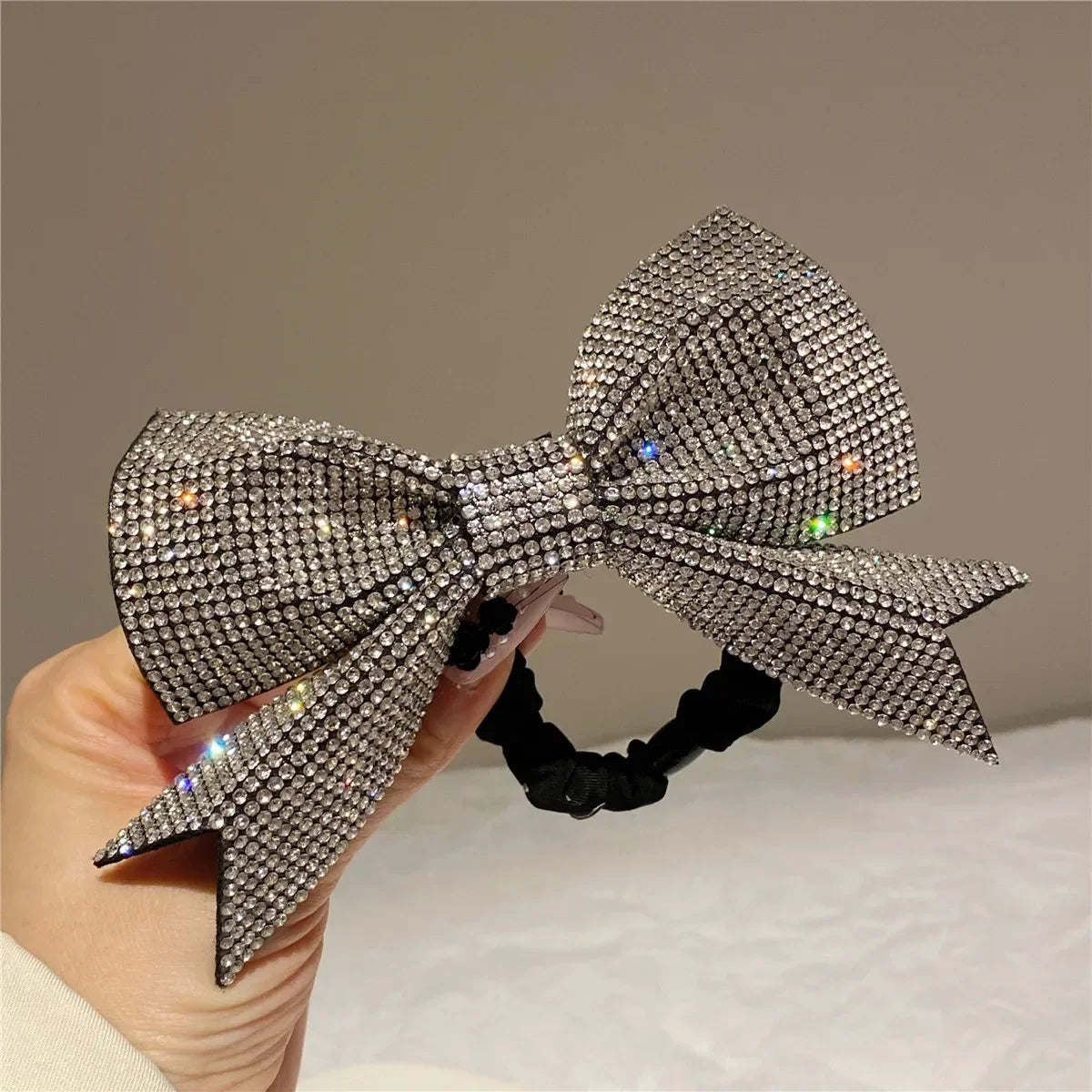 Élastiques à cheveux coréens en forme de nœud pour femmes et filles, en cristal brillant, pour queue de cheval, bandeaux en caoutchouc, accessoires pour cheveux i-Remiel
