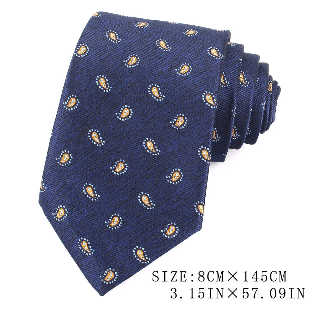 Cravates bleu marine pour hommes, costumes, cravates pour hommes pour mariage, cravates pour garçons d'honneur, cravates à la mode à motif cachemire floral pour hommes et femmes, bons cadeaux