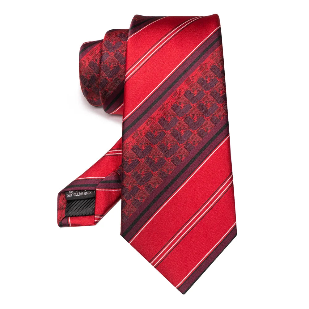 Cadeaux pour hommes EASTEPIC : cravates rayées, cravates rouges pour messieurs en vêtements raffinés, accessoires à la mode pour les occasions sociales