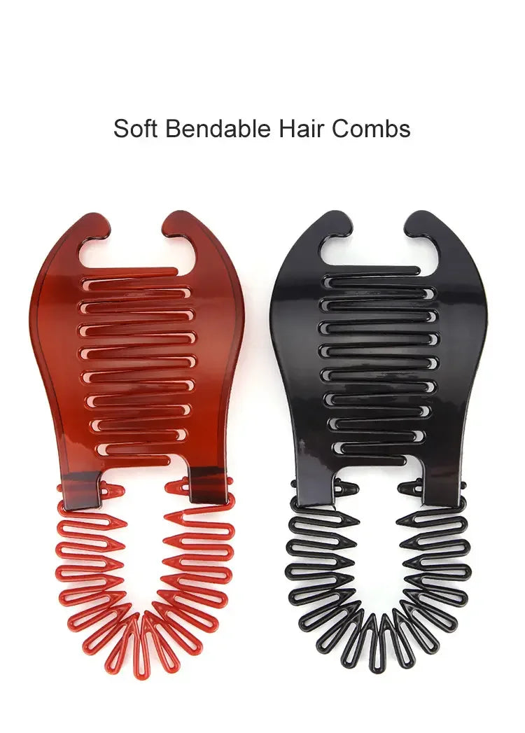 1pcs Elastics Hair Braider Banana Clip Black Scorpion Shaped Hair HoldingHairpin Ponytail Rubber Bands Hair Accessories Salon