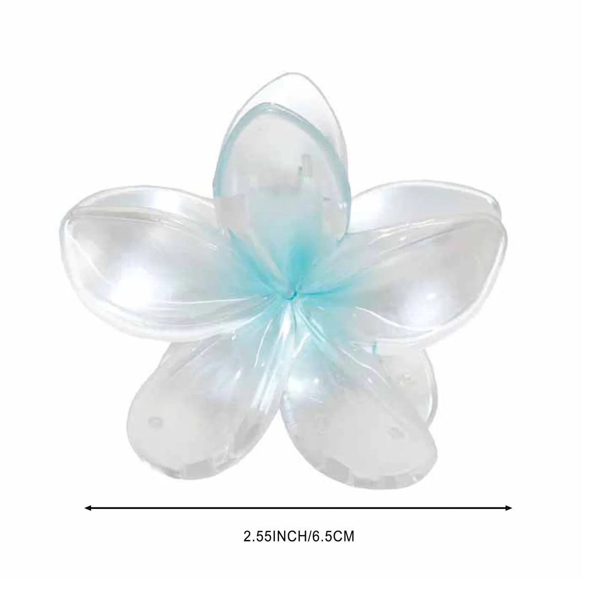 Gradient Frangipani Hair Clip 1PC Plumeria Hairpin Ins Style Ponytail Holder Barrette Sweet Shark Claws Party Hair Accessories