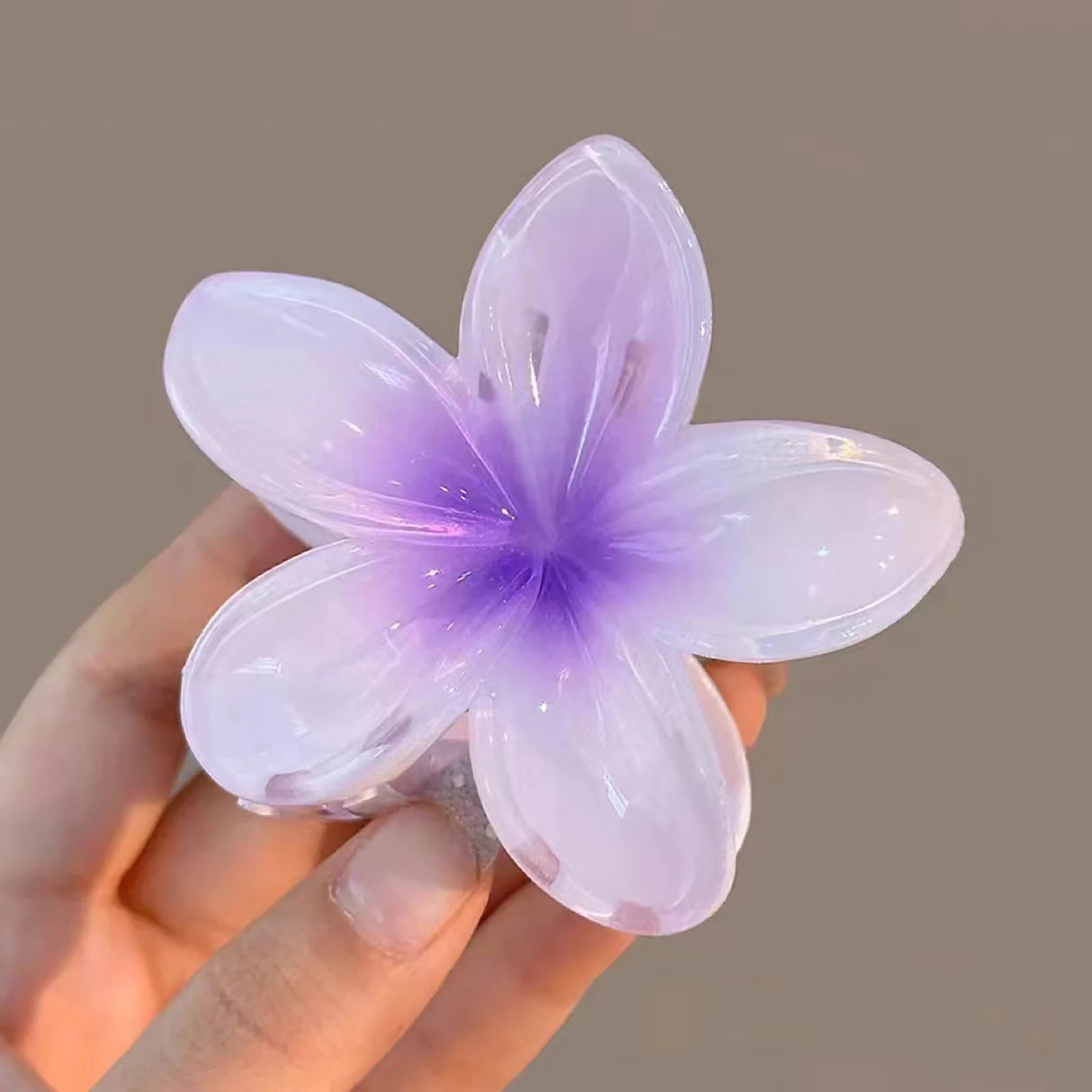3 Inch Gradient Flower Hair Claw For Women Elegant Resin Floral Hair Clip Fresh Sweety Flower Gripper Girls Hair Accessories